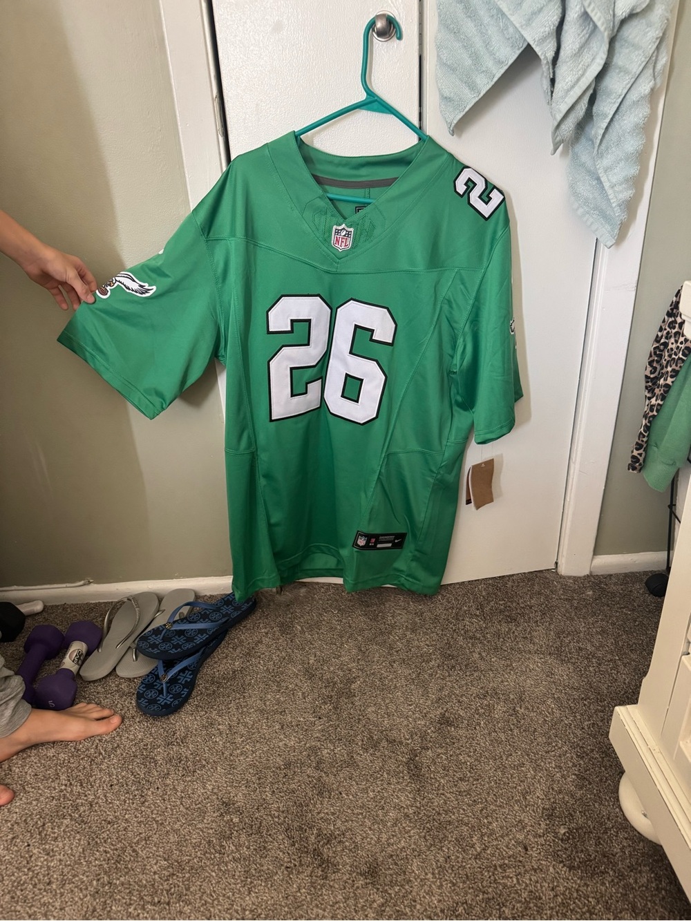Nike Saquon Barkley Eagles Kelly Green Vapor F.U.S.E. Limited Jersey Men’s L NWT